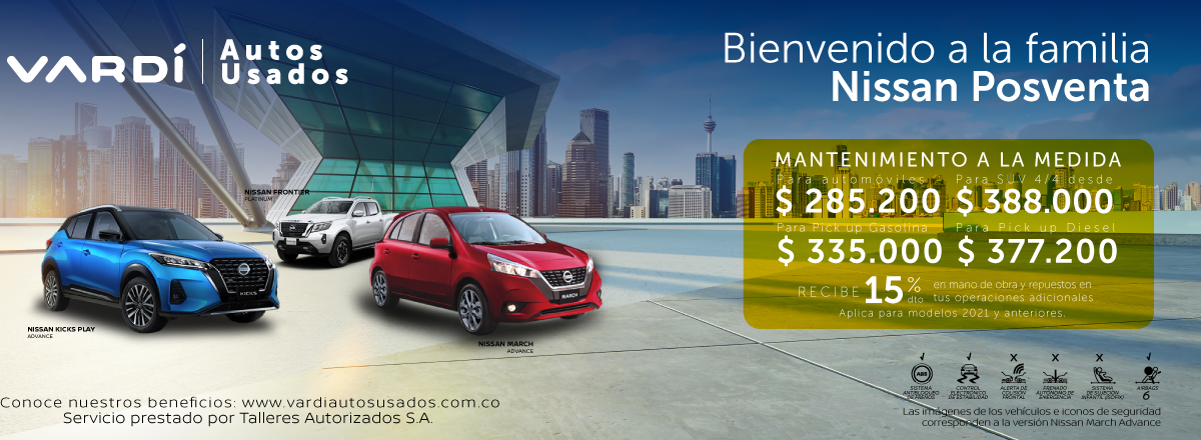 Mantenimiento Nissan usados 2021 o anteriores con 15% de descuento