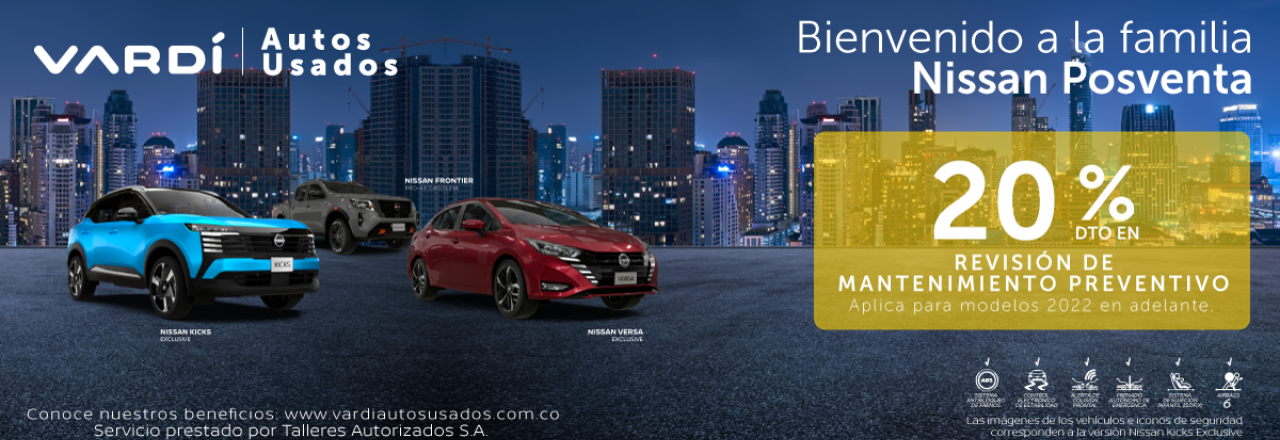 Revisión preventiva Nissan usados 2022 o más recientes con 20% de descuento